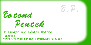 botond pentek business card