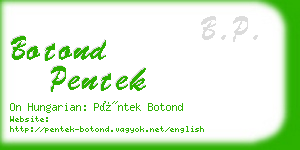 botond pentek business card